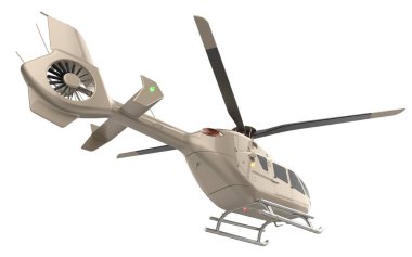Modern helikopter beyaz arkaplanda izole edildi