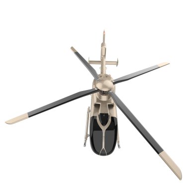 Modern helikopter beyaz arkaplanda izole edildi