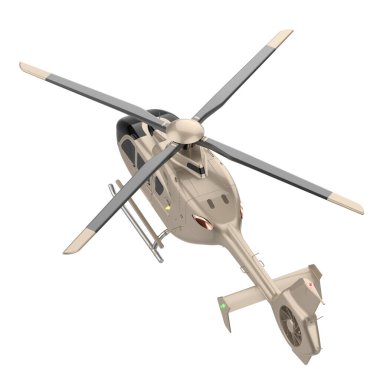Modern helikopter beyaz arkaplanda izole edildi