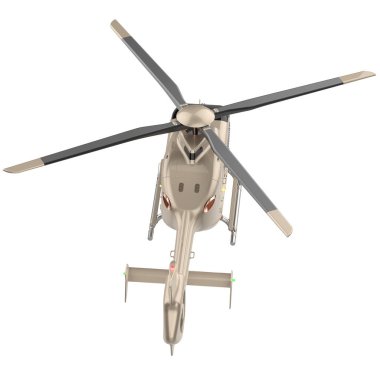 Modern helikopter beyaz arkaplanda izole edildi