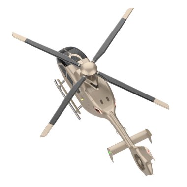 Modern helikopter beyaz arkaplanda izole edildi