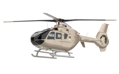 Modern helikopter beyaz arkaplanda izole edildi