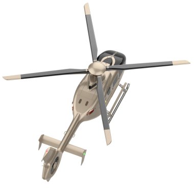 Modern helikopter beyaz arkaplanda izole edildi