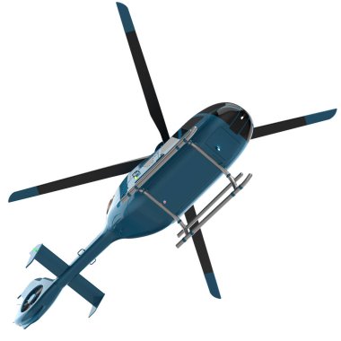 Modern helikopter beyaz arkaplanda izole edildi