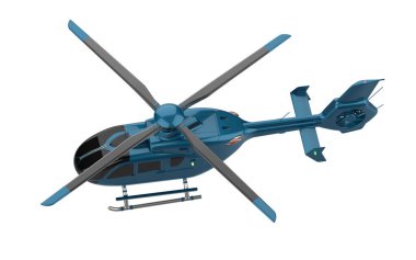 Modern helikopter beyaz arkaplanda izole edildi