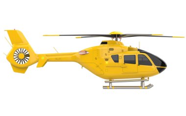 Modern helikopter beyaz arkaplanda izole edildi
