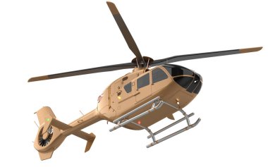 Modern helikopter beyaz arkaplanda izole edildi