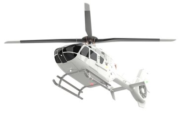 Modern helikopter beyaz arkaplanda izole edildi