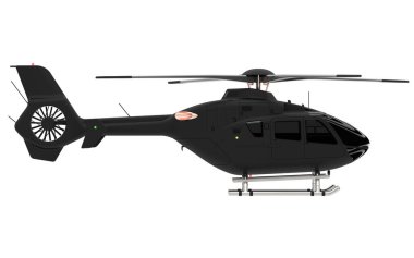 Modern helikopter beyaz arkaplanda izole edildi