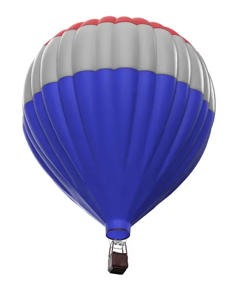 Balon Gorące Powietrze Odizolowany Tle Renderowanie Ilustracja — Zdjęcie stockowe
