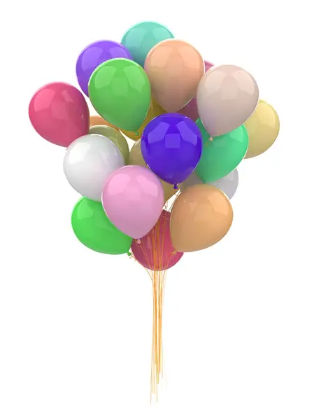 Een Stel Ballonnen Geïsoleerd Achtergrond Weergave Illustratie — Stockfoto