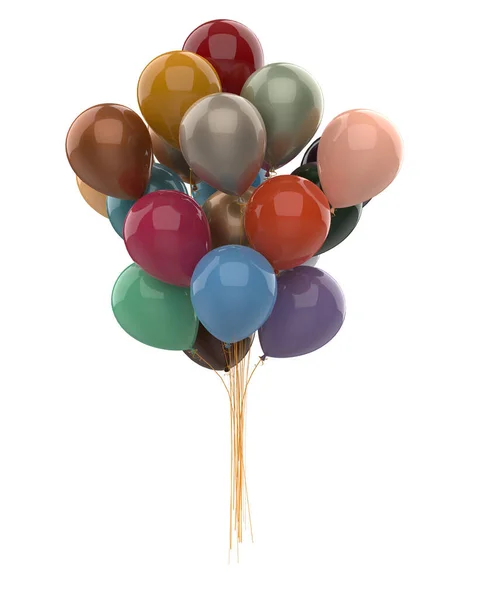 Bunch Balloons Isolated Background Rendering Illustration — Stock Photo, Image