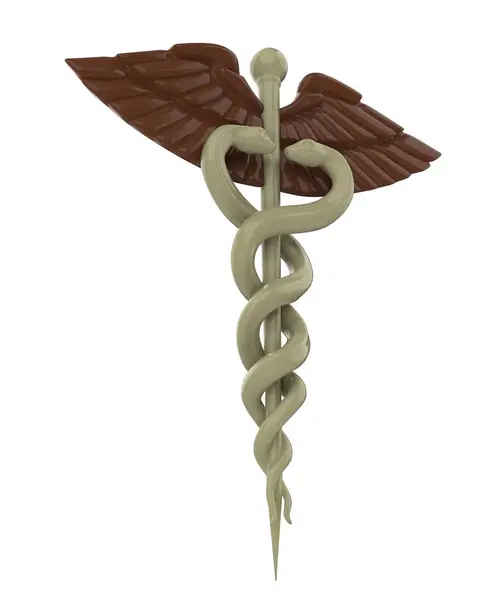 Caduceus Medicine Symbol Isolated Background Ideal Large Publications Printing Rendering — Stock Photo, Image