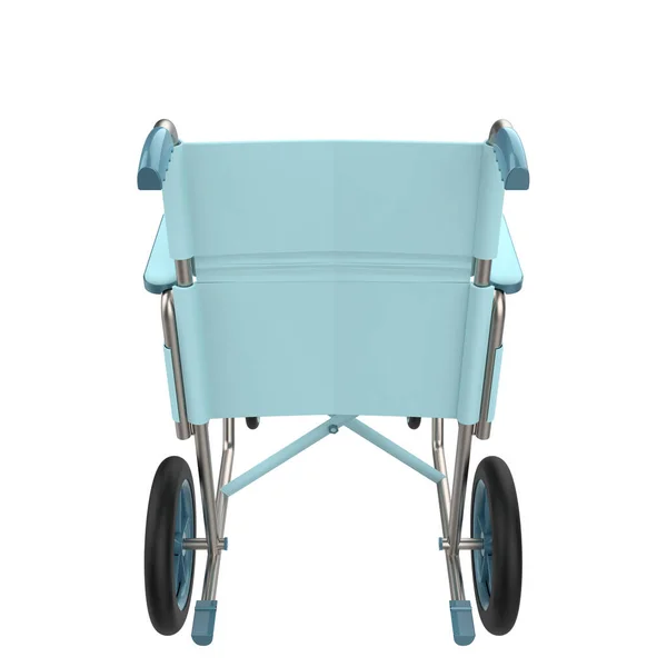 Blauer Rollstuhl Isoliert Auf Weiß — Stockfoto