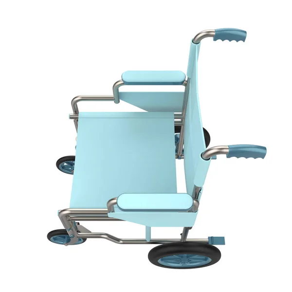 Sininen Pyörätuoli Eristetty Valkoinen — kuvapankkivalokuva