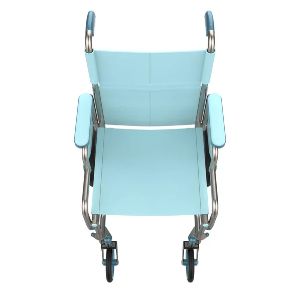Μπλε Αναπηρική Καρέκλα Απομονωμένη Λευκό — Φωτογραφία Αρχείου