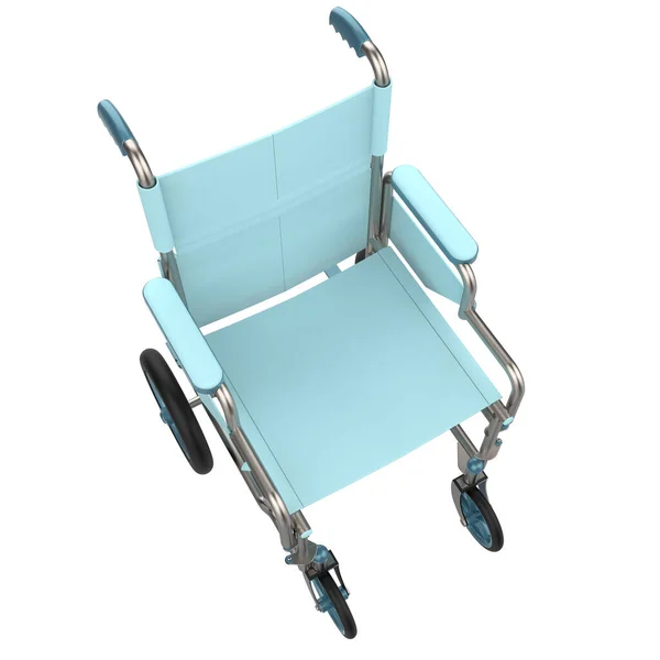 Modrá Kola Židle Izolované Bílém — Stock fotografie