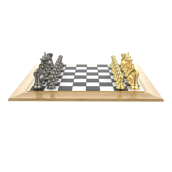 チェスボードテーブルの3Dイラスト — ストック写真