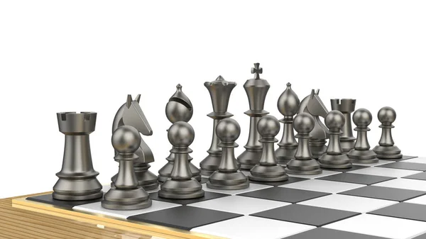 チェスボードテーブルの3Dイラスト — ストック写真