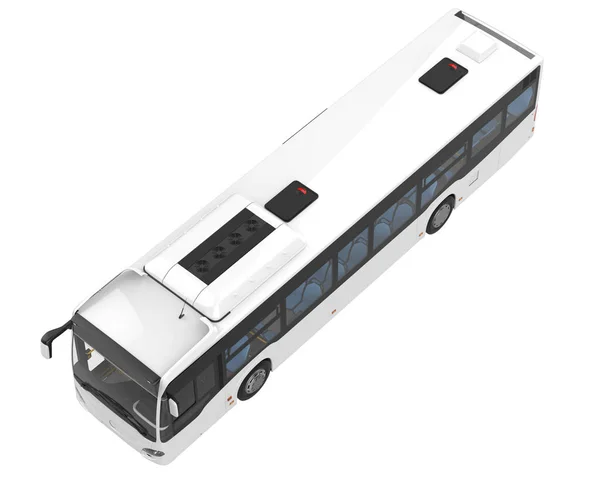 Автобус Білому Тлі Візуалізація — стокове фото