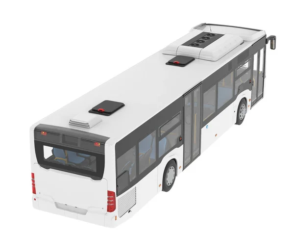 Autobus Bílém Pozadí Vykreslování — Stock fotografie