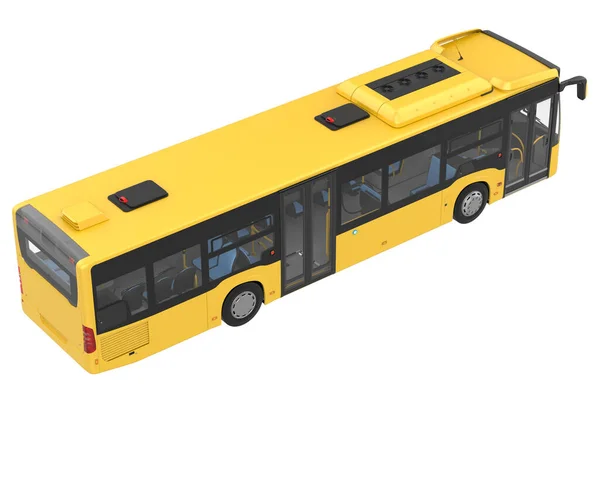 Autobus Białym Tle Renderowanie — Zdjęcie stockowe
