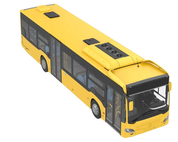 Beyaz Arka Planda Bir Otobüs Oluşturma — Stok fotoğraf