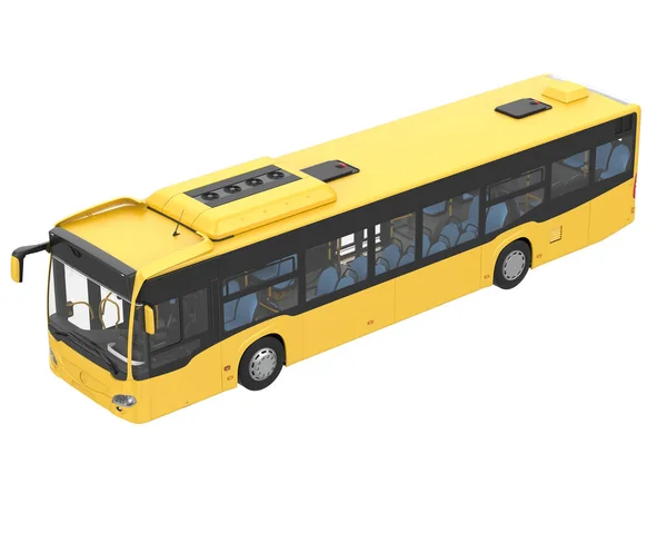 白いバックグラウンドのバス 3Dレンダリング — ストック写真