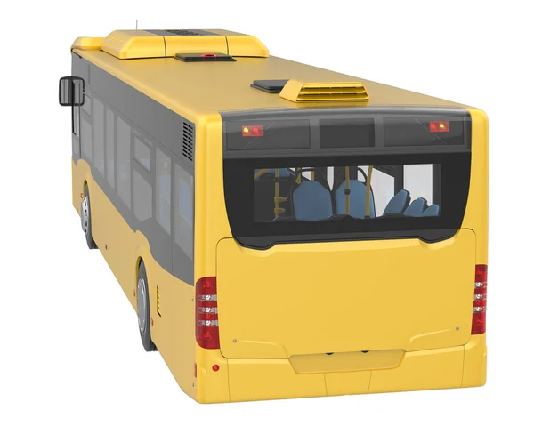 Autobús Sobre Fondo Blanco Renderizado — Foto de Stock