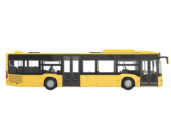 Beyaz Arka Planda Bir Otobüs Oluşturma — Stok fotoğraf