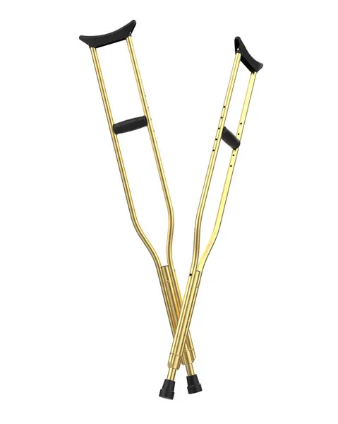 Crutches Isolated Background Rendering Illustration — Stock Photo, Image