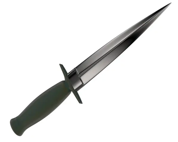 バックグラウンドで隔離されたナイフを投げる 3Dレンダリング イラスト — ストック写真