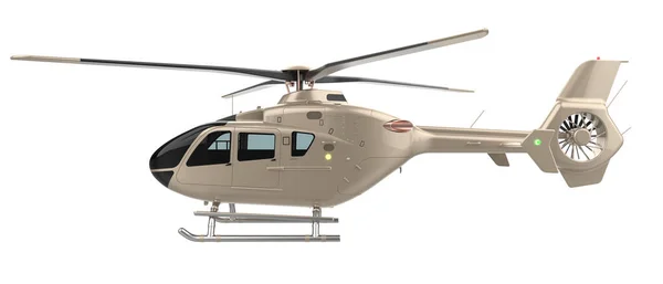 Hélicoptère Moderne Isolé Sur Fond Blanc — Photo