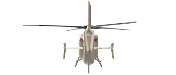 Moderno Elicottero Isolato Sfondo Bianco — Foto Stock