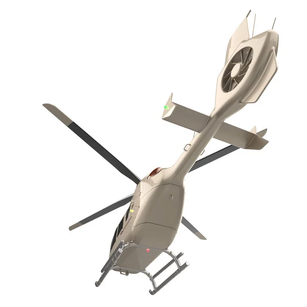 Modern Helikopter Elszigetelt Fehér Háttér — Stock Fotó