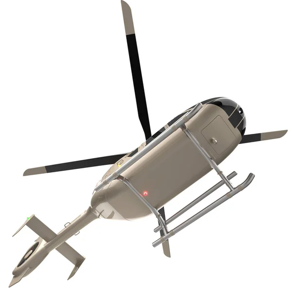 白い背景で隔離された現代ヘリコプター — ストック写真