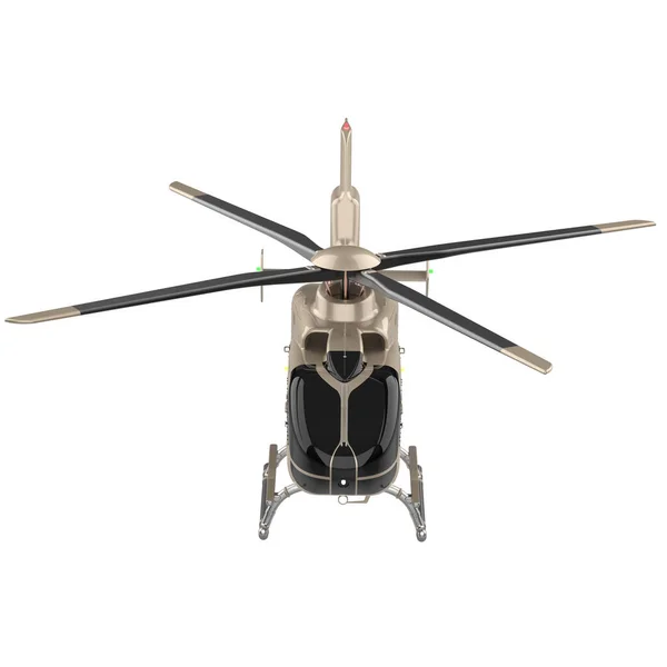 Moderni Helikopteri Eristetty Valkoisella Taustalla — kuvapankkivalokuva