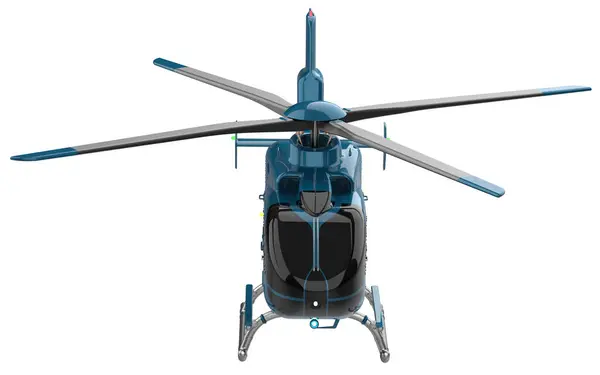 Modern Helikopter Isolerad Vit Bakgrund — Stockfoto