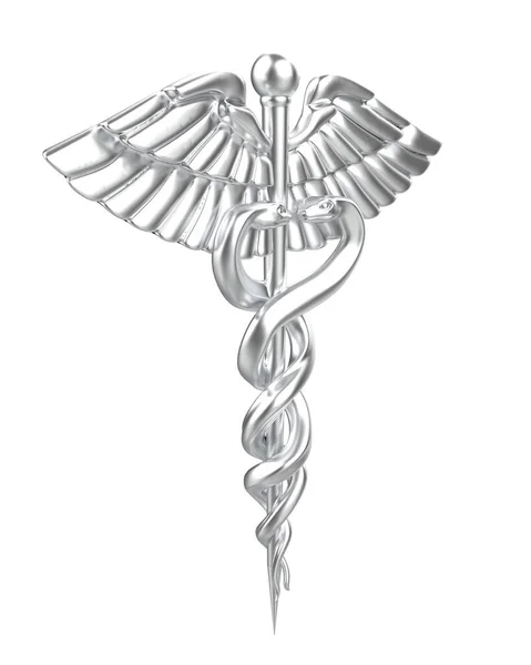 Caduceus Medicine Symbol Isolated Background Ideal Large Publications Printing Rendering — Stock Photo, Image