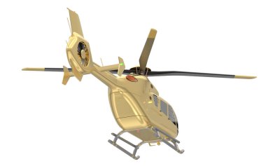 Modern helikopter beyaz arkaplanda izole edildi