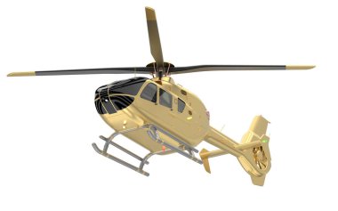 Modern helikopter beyaz arkaplanda izole edildi