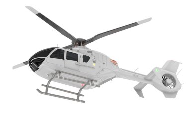 Modern helikopter beyaz arkaplanda izole edildi