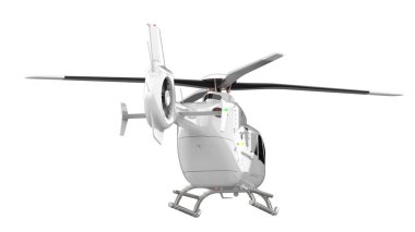 Modern helikopter beyaz arkaplanda izole edildi