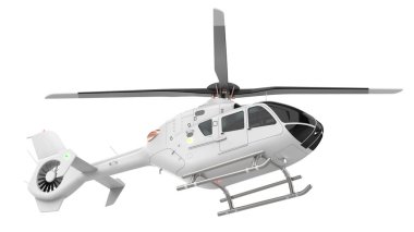 Modern helikopter beyaz arkaplanda izole edildi