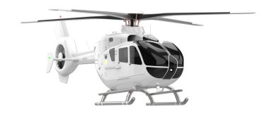 Modern helikopter beyaz arkaplanda izole edildi