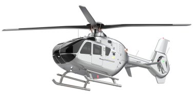 Modern helikopter beyaz arkaplanda izole edildi