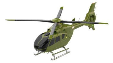 Modern helikopter beyaz arkaplanda izole edildi