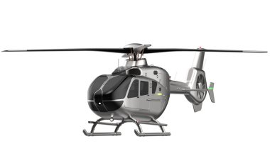 Modern helikopter beyaz arkaplanda izole edildi