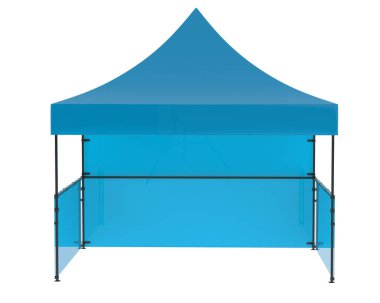 Olay kabini gri arka planda izole edildi. 3d görüntüleme - illüstrasyon