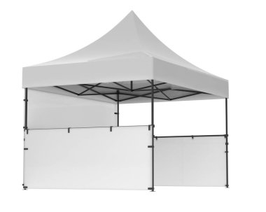 Olay kabini gri arka planda izole edildi. 3d görüntüleme - illüstrasyon